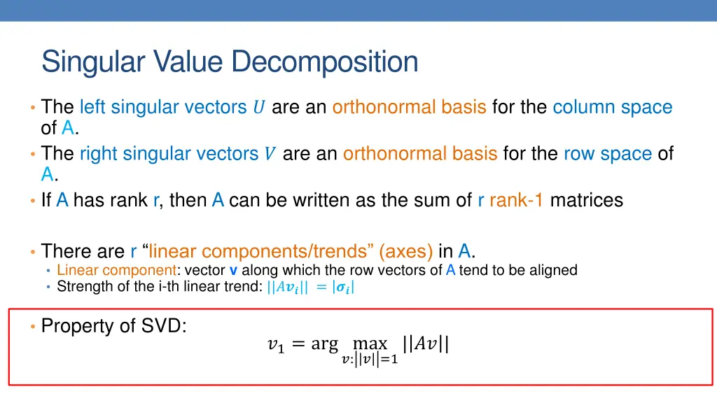 singular value decomposition 1