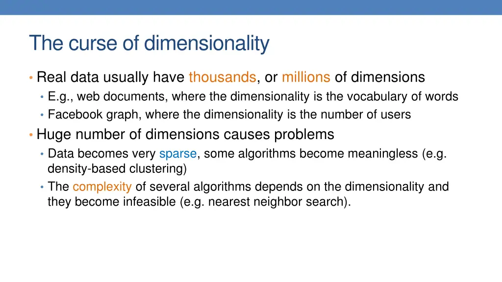 the curse of dimensionality