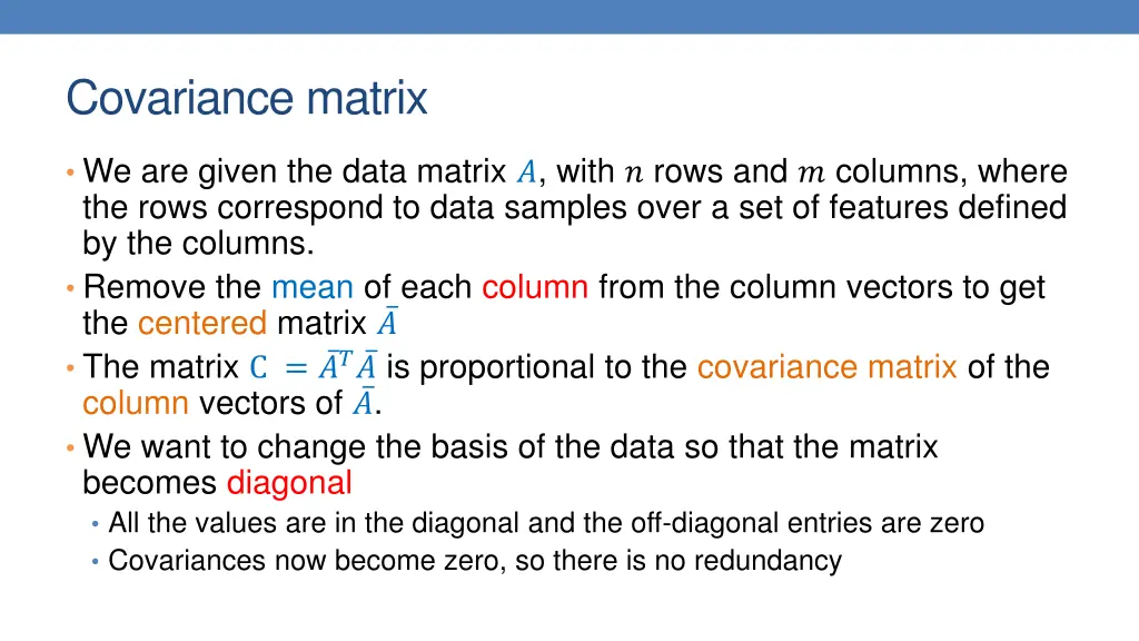 covariance matrix