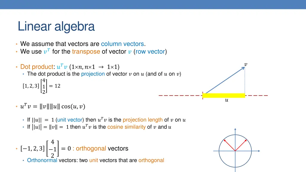 linear algebra