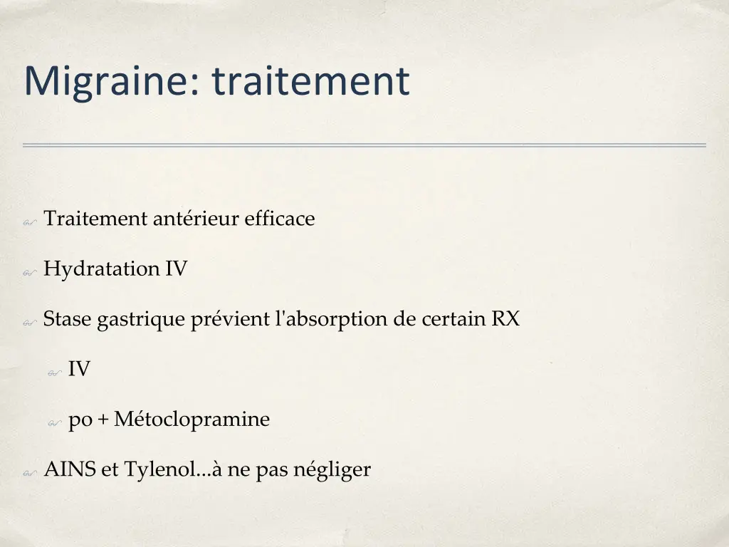 migraine traitement