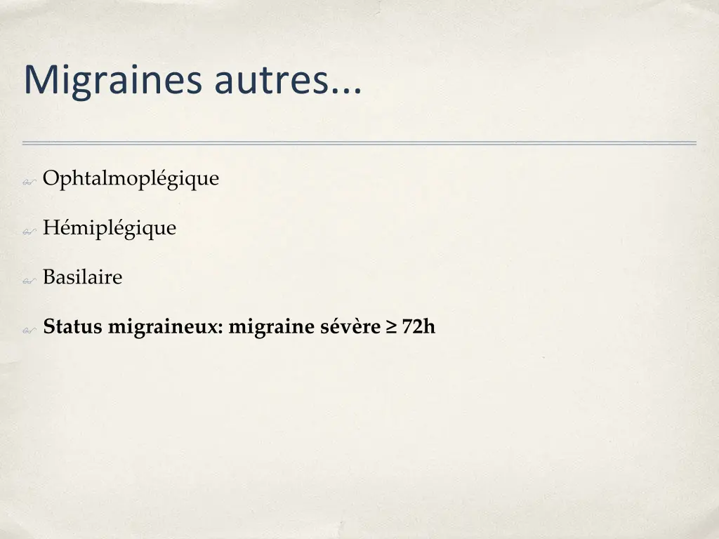 migraines autres