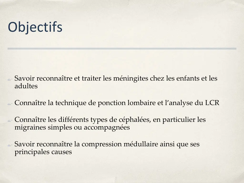 objectifs