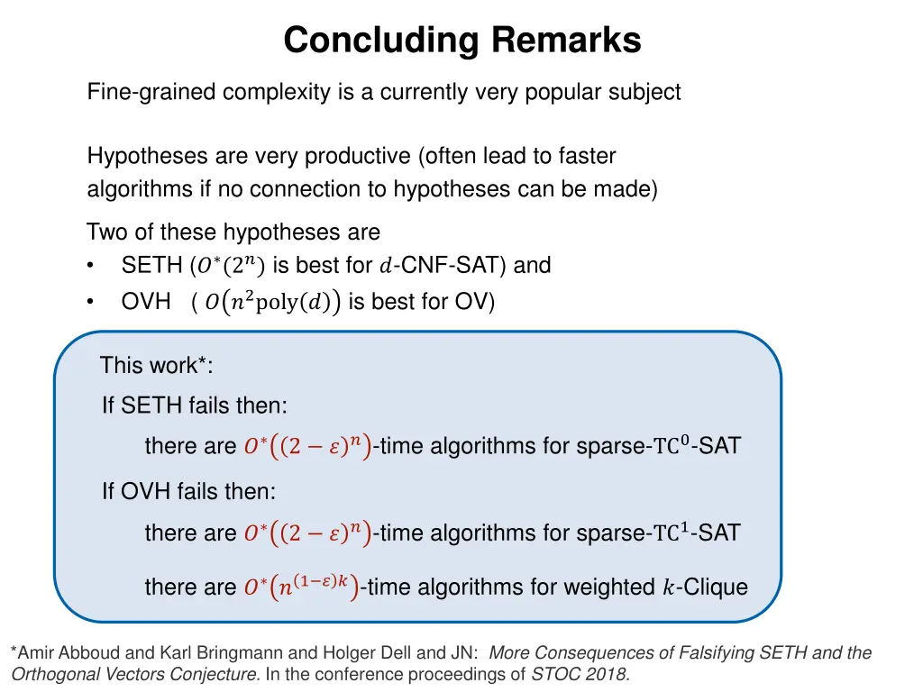 concluding remarks
