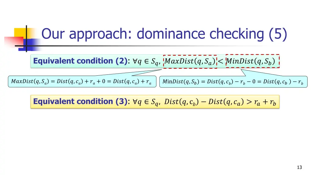 our approach dominance checking 5