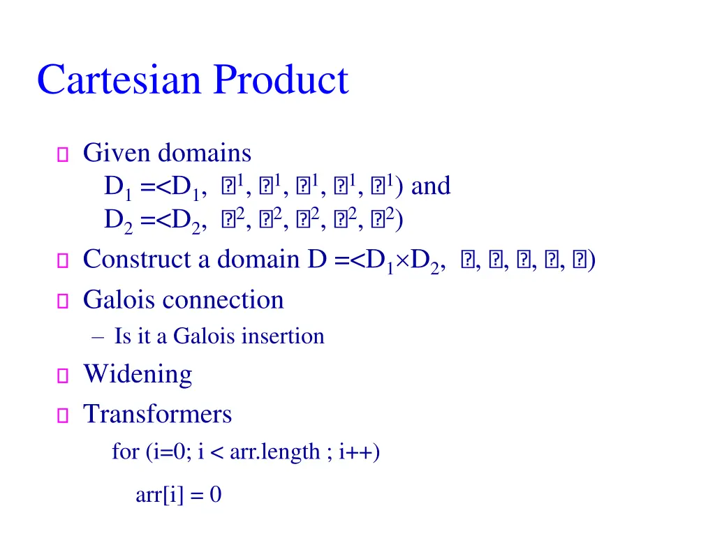 cartesian product