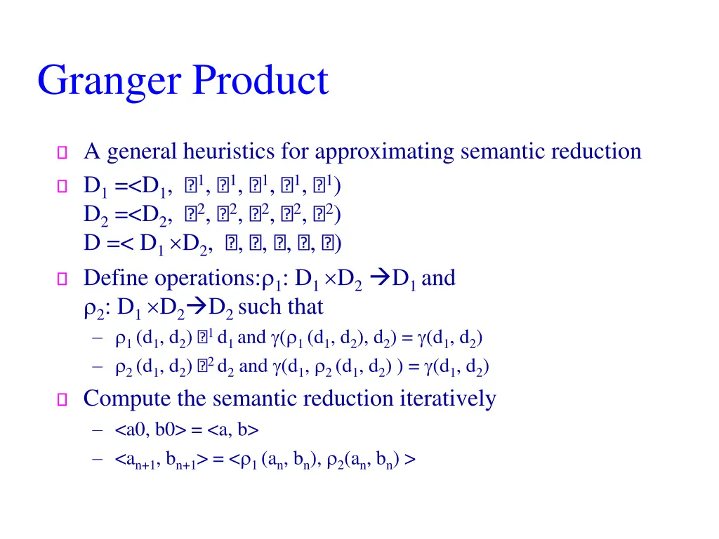 granger product