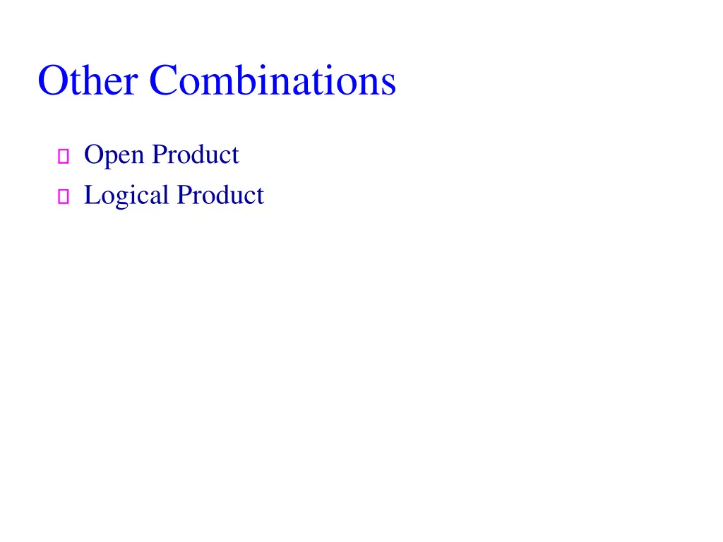 other combinations