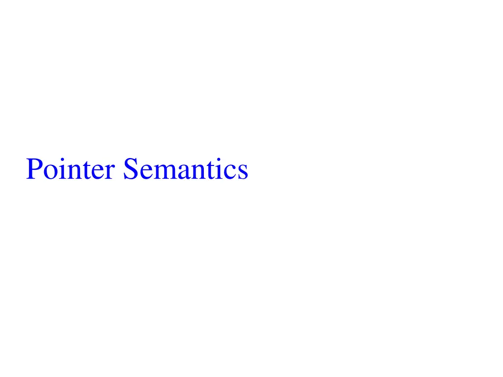 pointer semantics