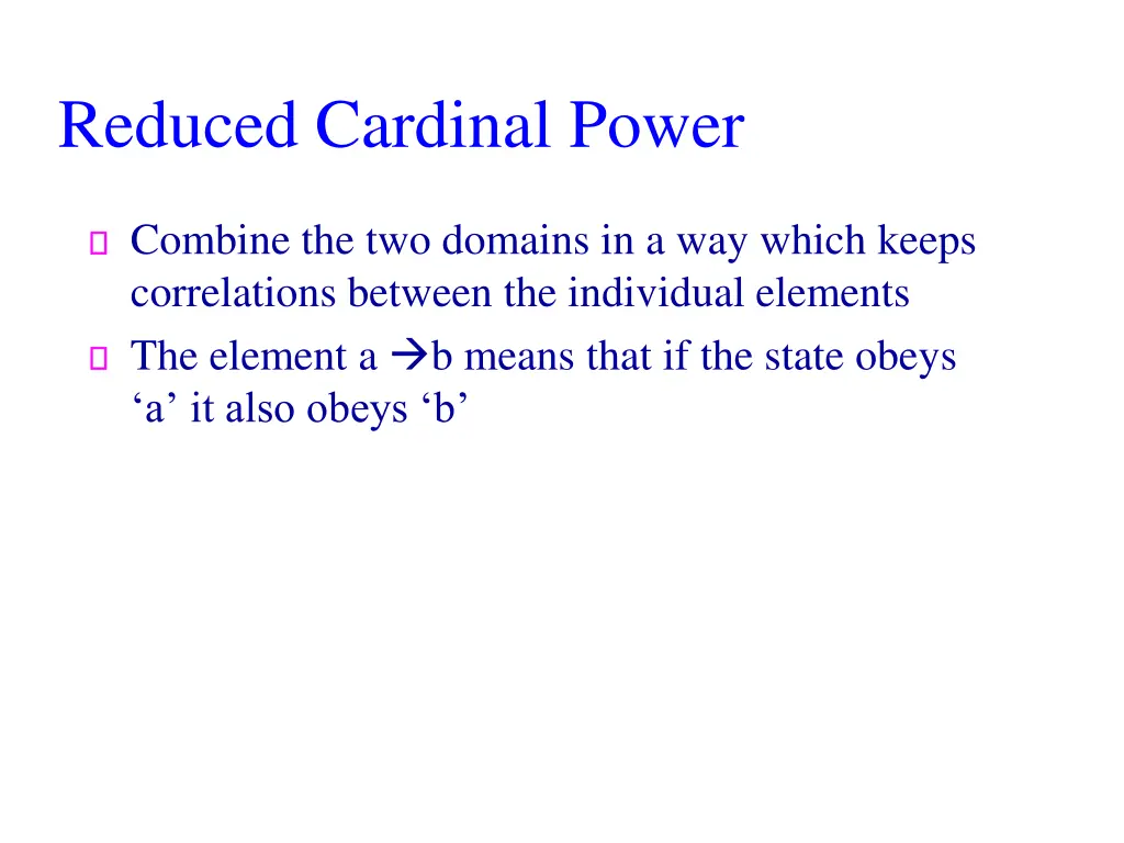 reduced cardinal power