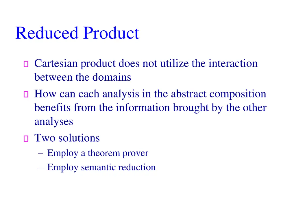 reduced product