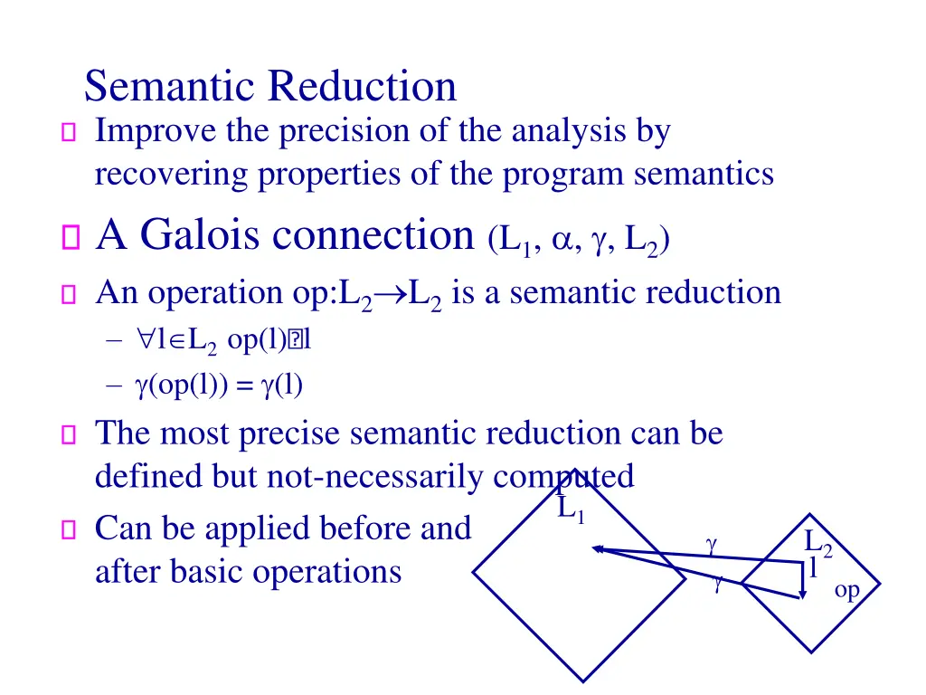 semantic reduction improve the precision