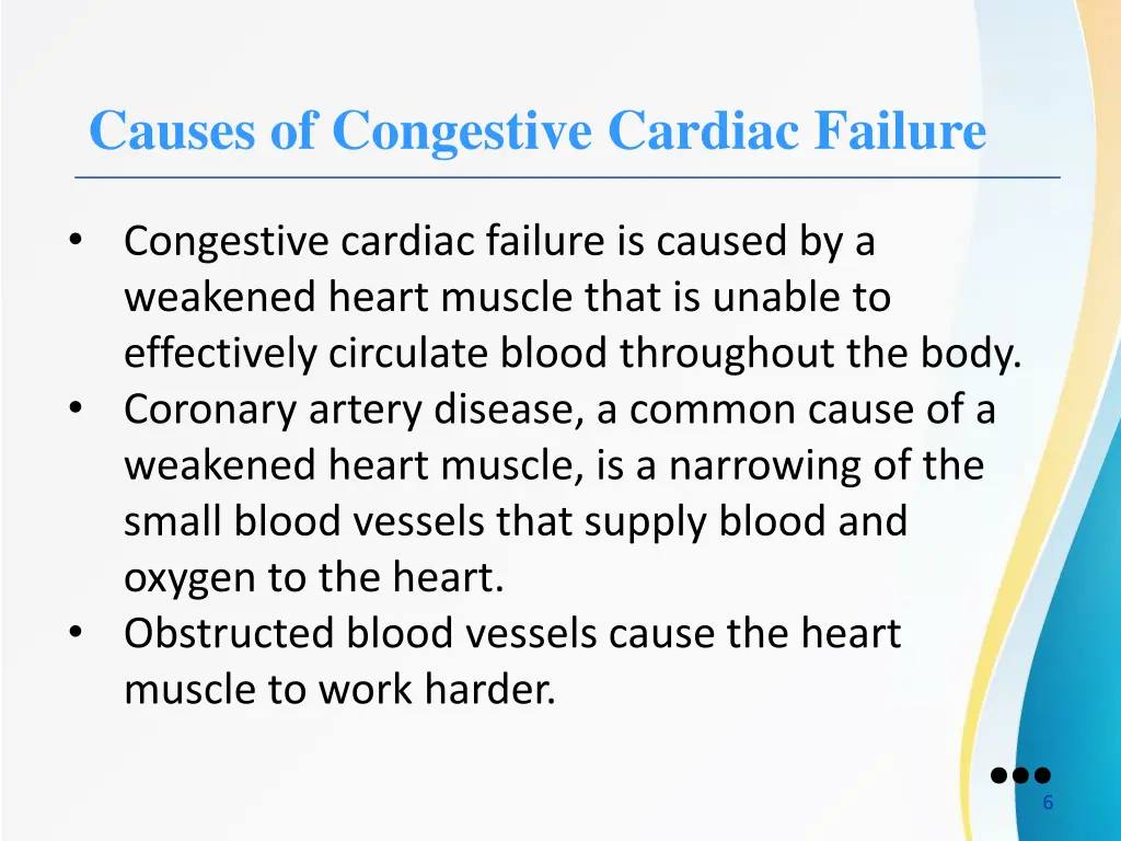 causes of congestive cardiac failure
