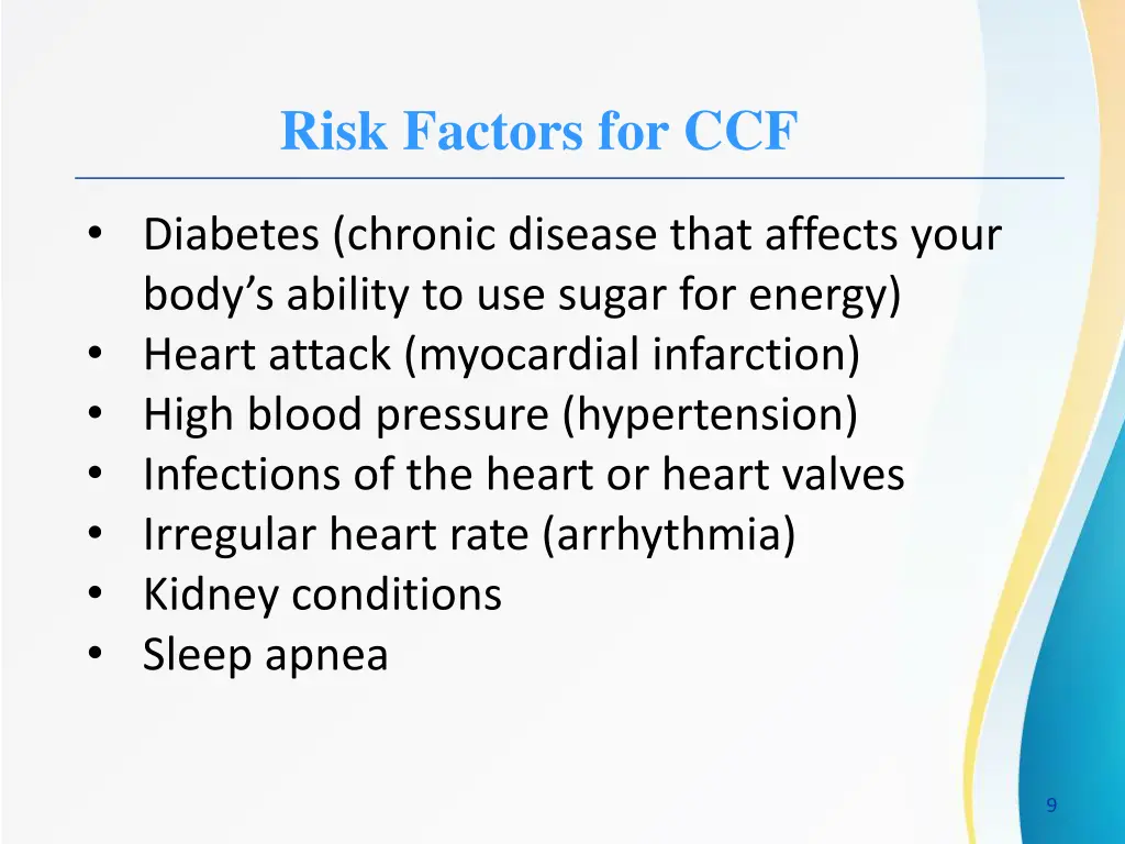 risk factors for ccf 1