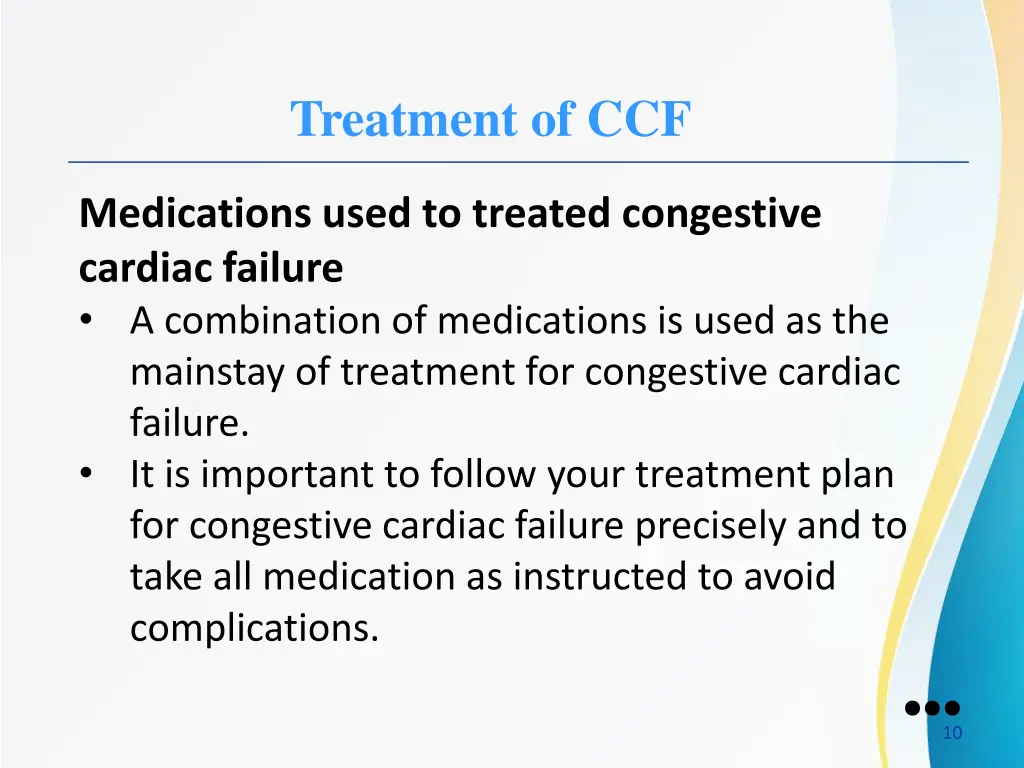 treatment of ccf