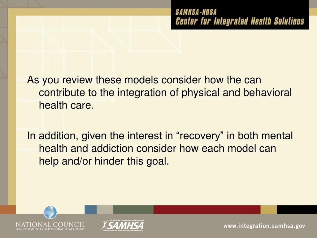 as you review these models consider