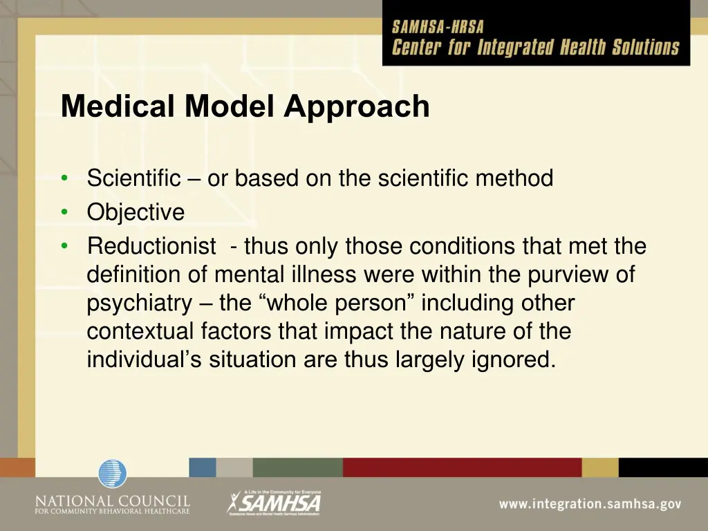 medical model approach