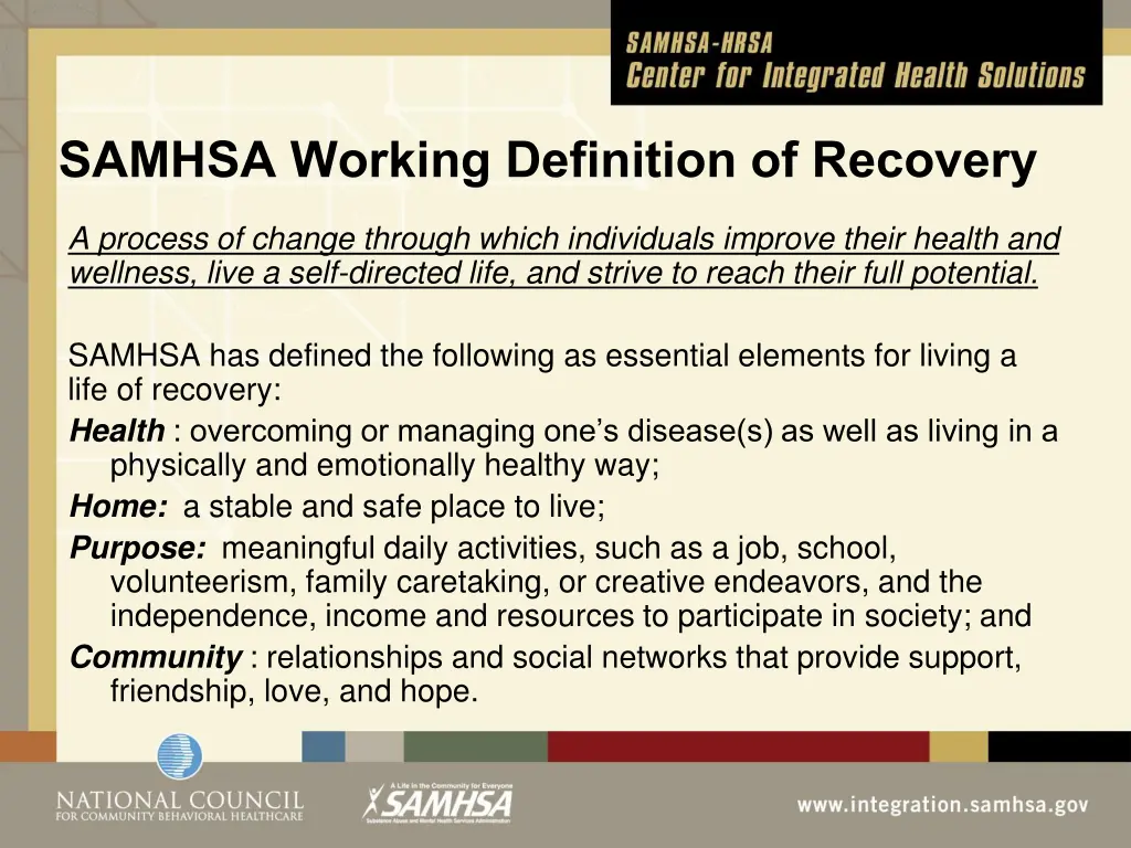 samhsa working definition of recovery