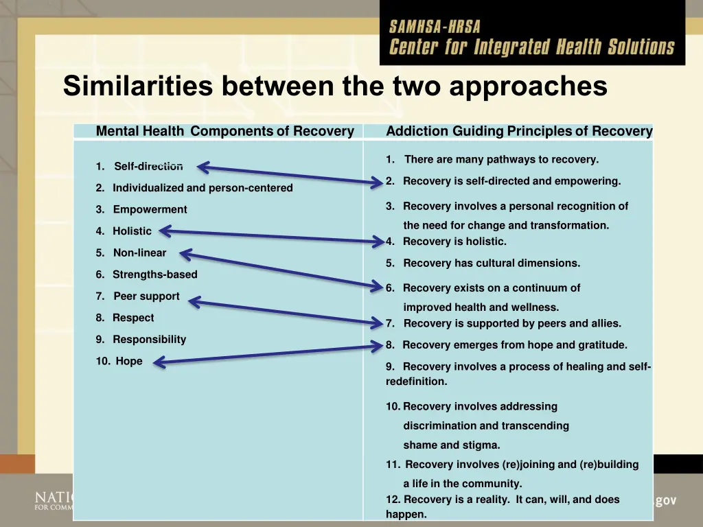 similarities between the two approaches