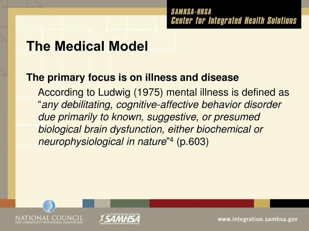 the medical model