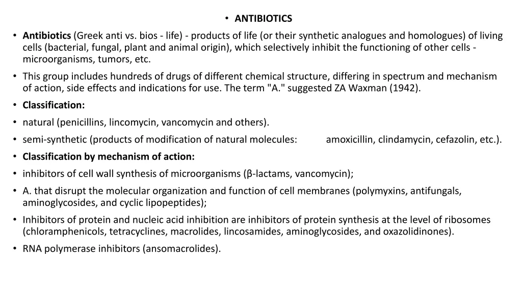 antibiotics