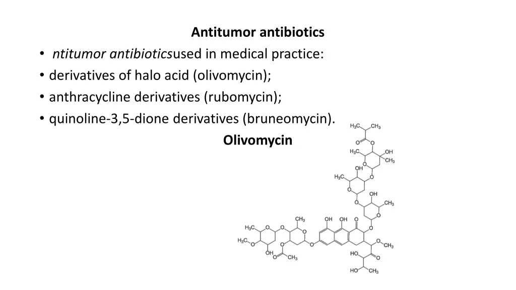 antitumor antibiotics