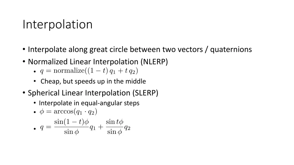interpolation
