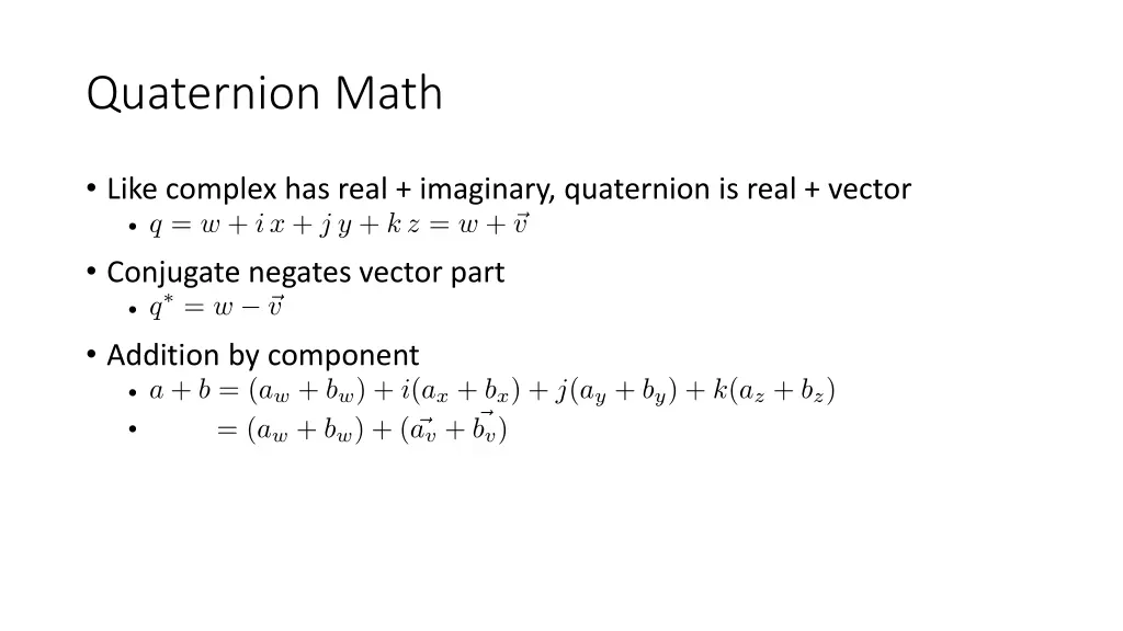 quaternion math