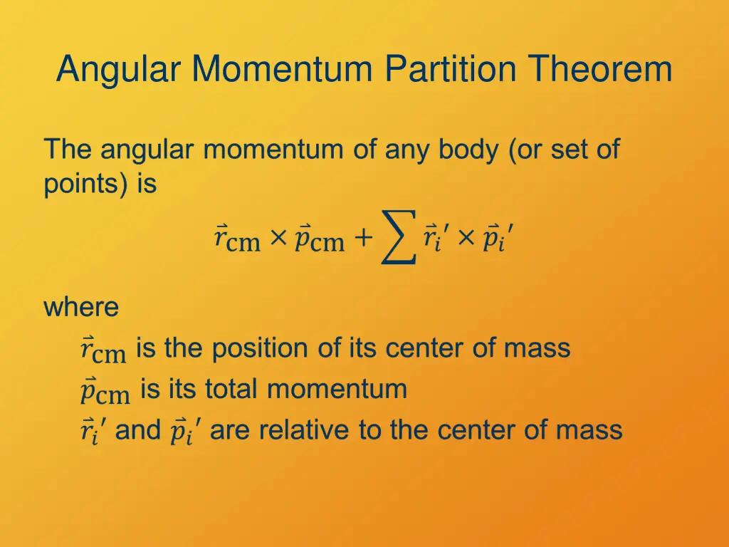 angular momentum partition theorem