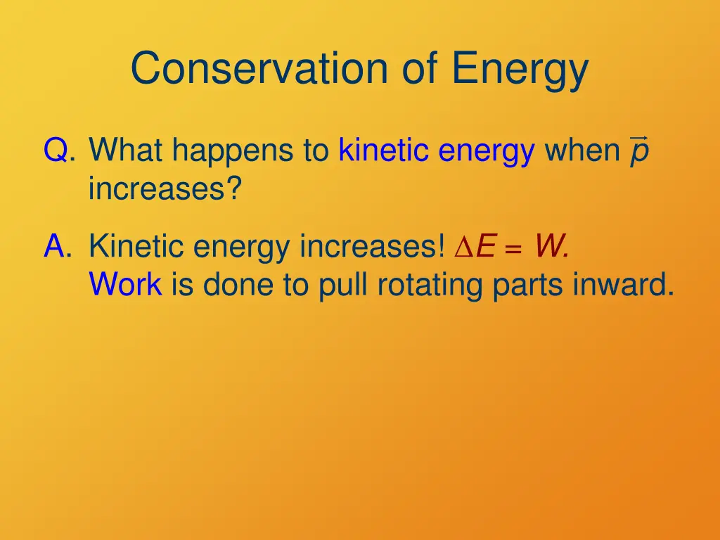 conservation of energy