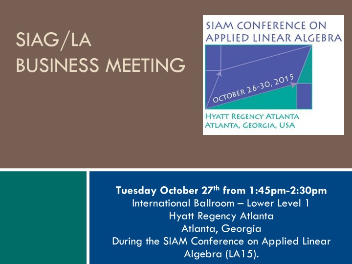 siag la business meeting