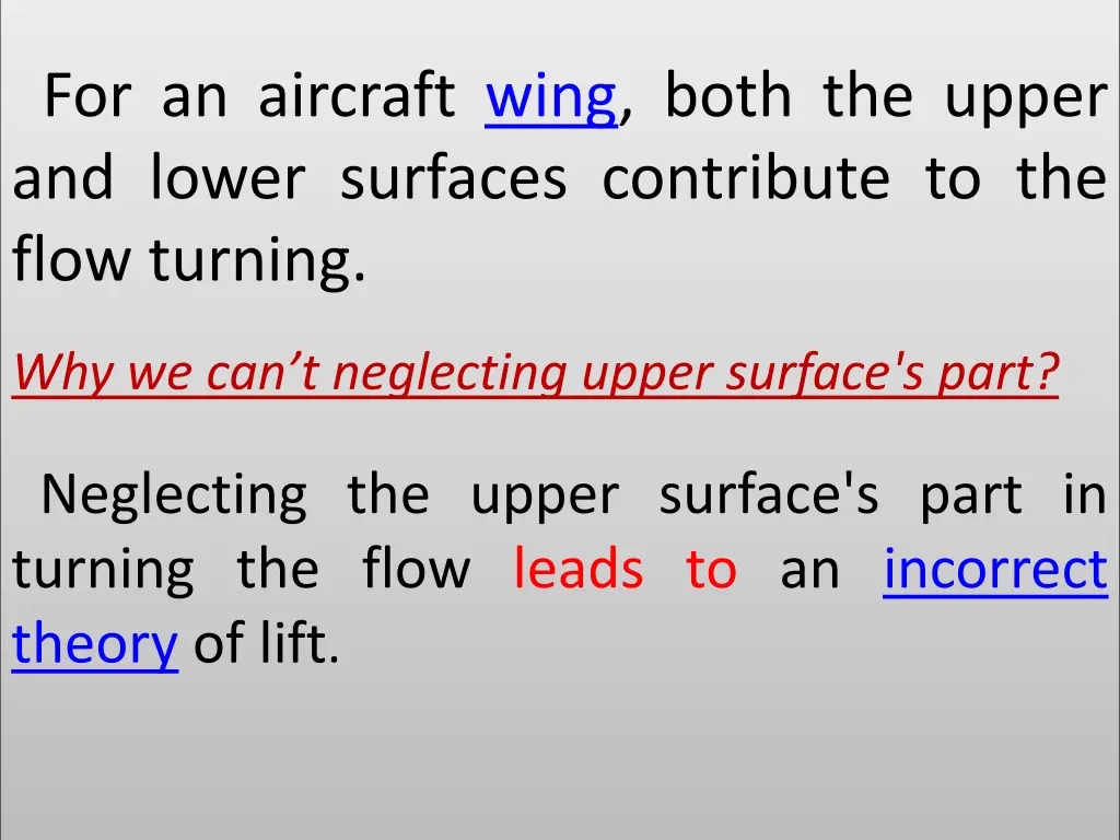 for an aircraft wing both the upper and lower