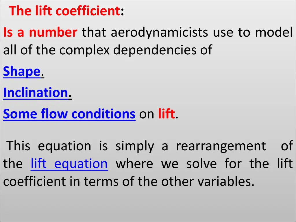 the lift coefficient is a number that