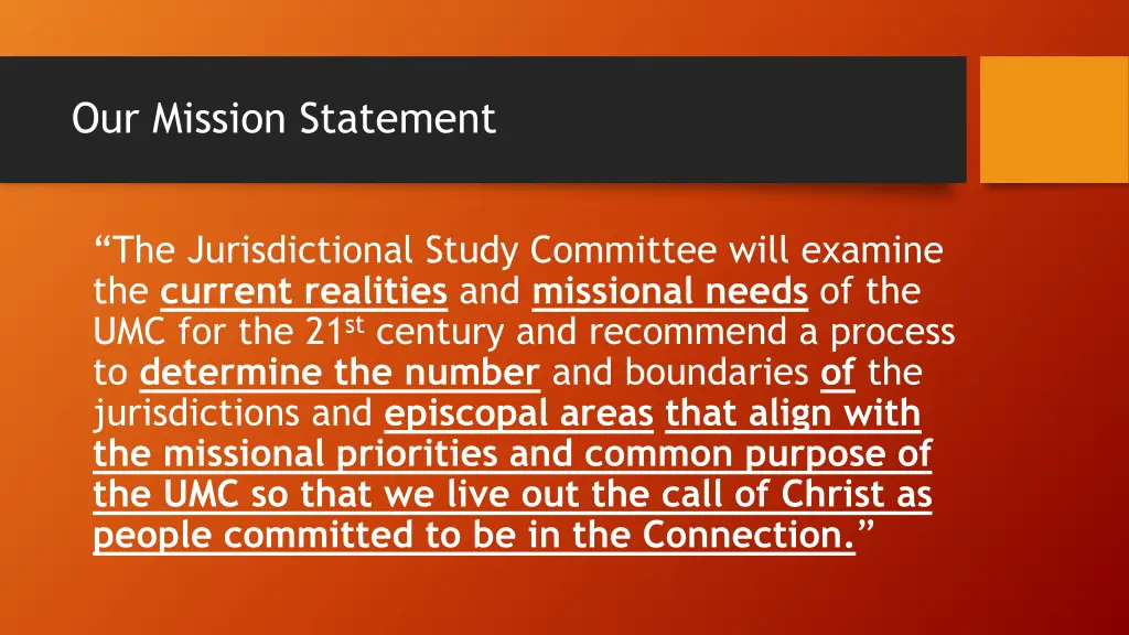 our mission statement