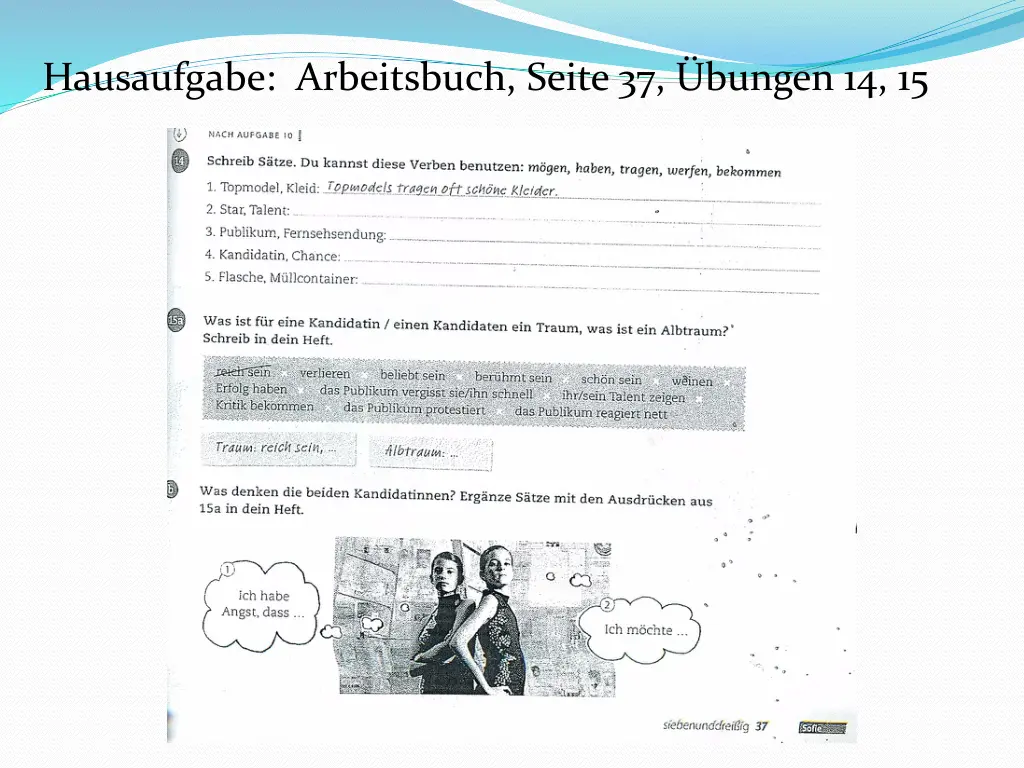 hausaufgabe arbeitsbuch seite 37 bungen 14 15