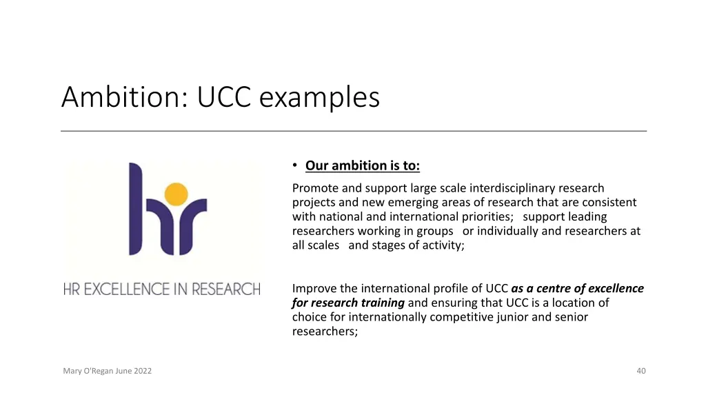 ambition ucc examples