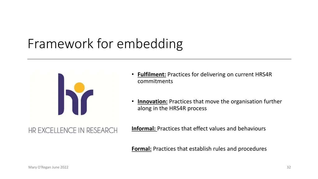 framework for embedding 2