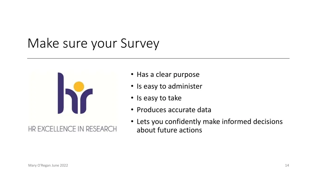 make sure your survey