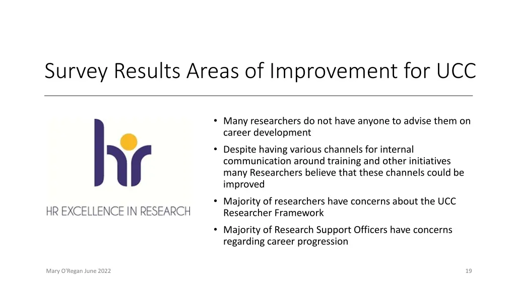 survey results areas of improvement for ucc