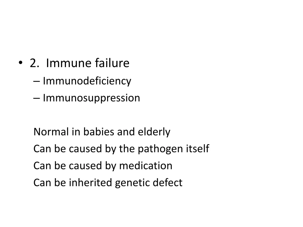 2 immune failure immunodeficiency