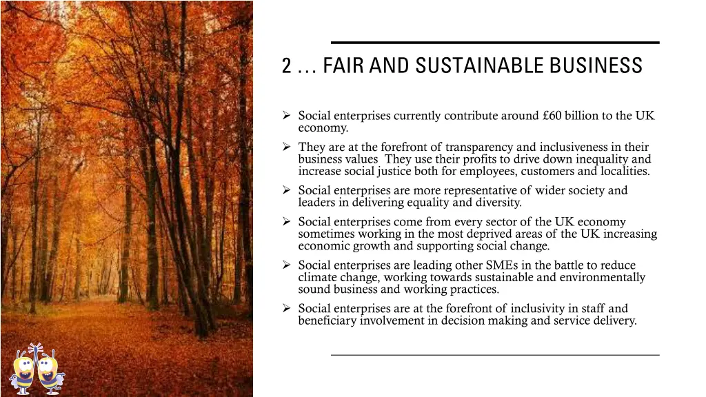 2 fair and sustainable business