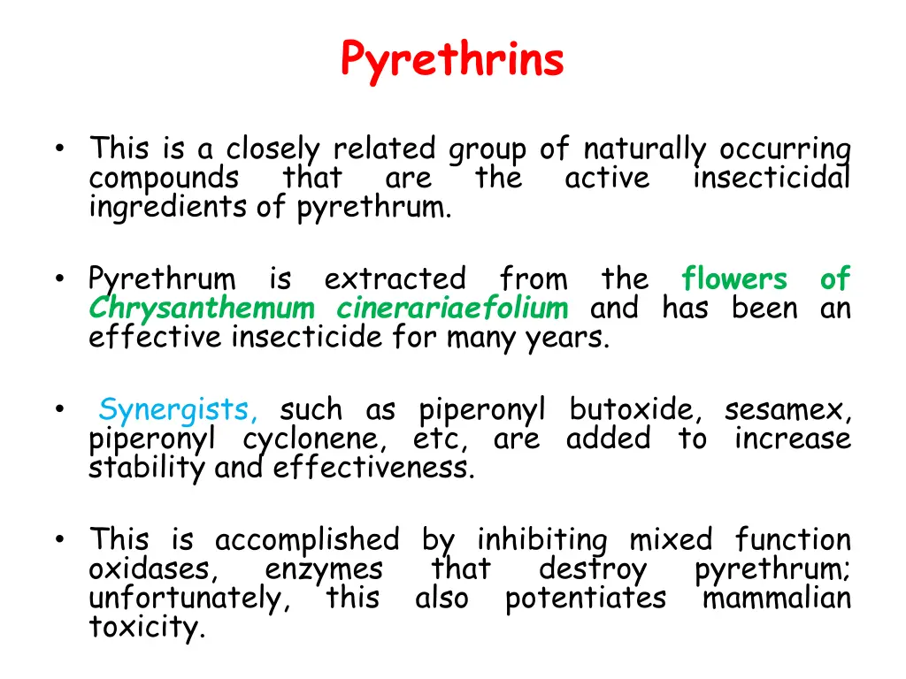 pyrethrins