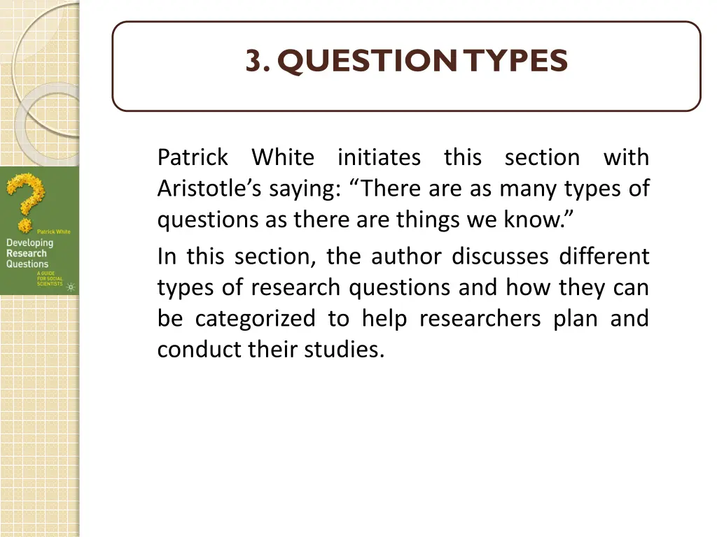 3 question types
