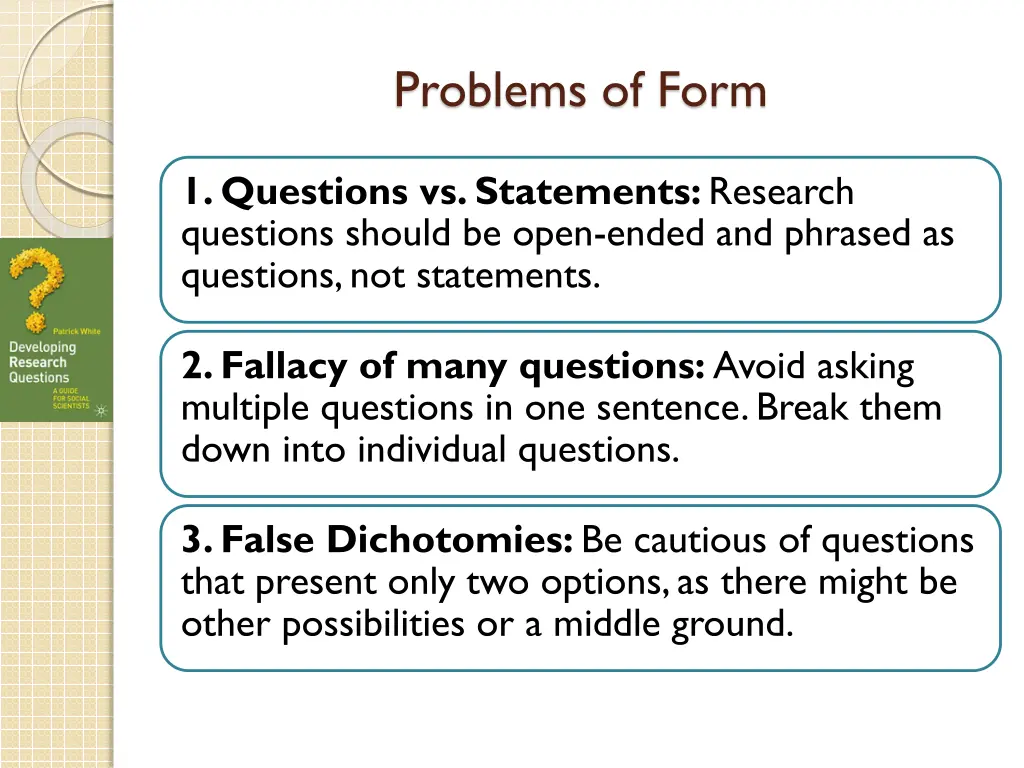 problems of form