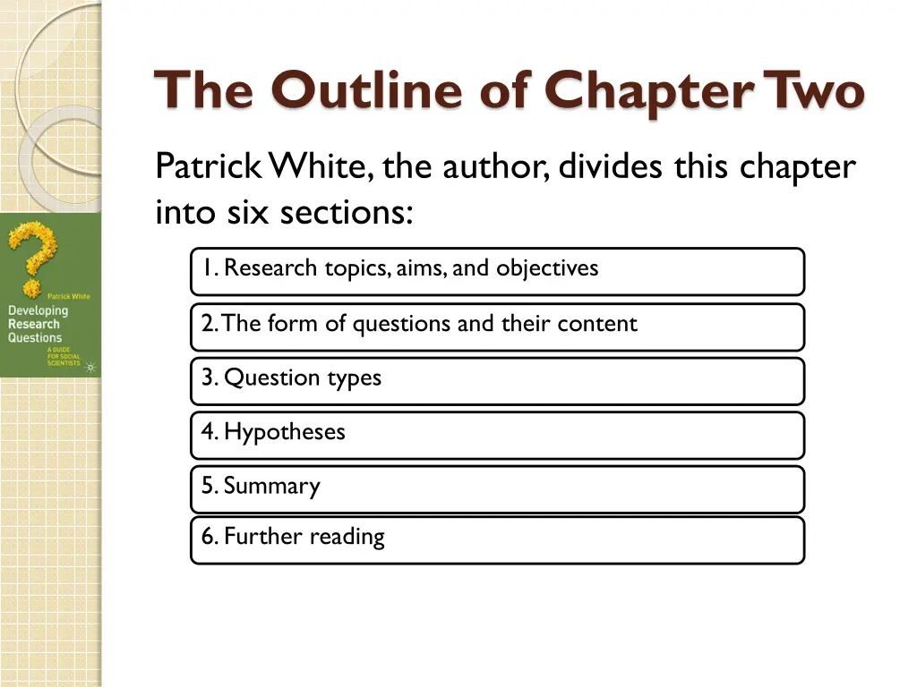 the outline of chapter two