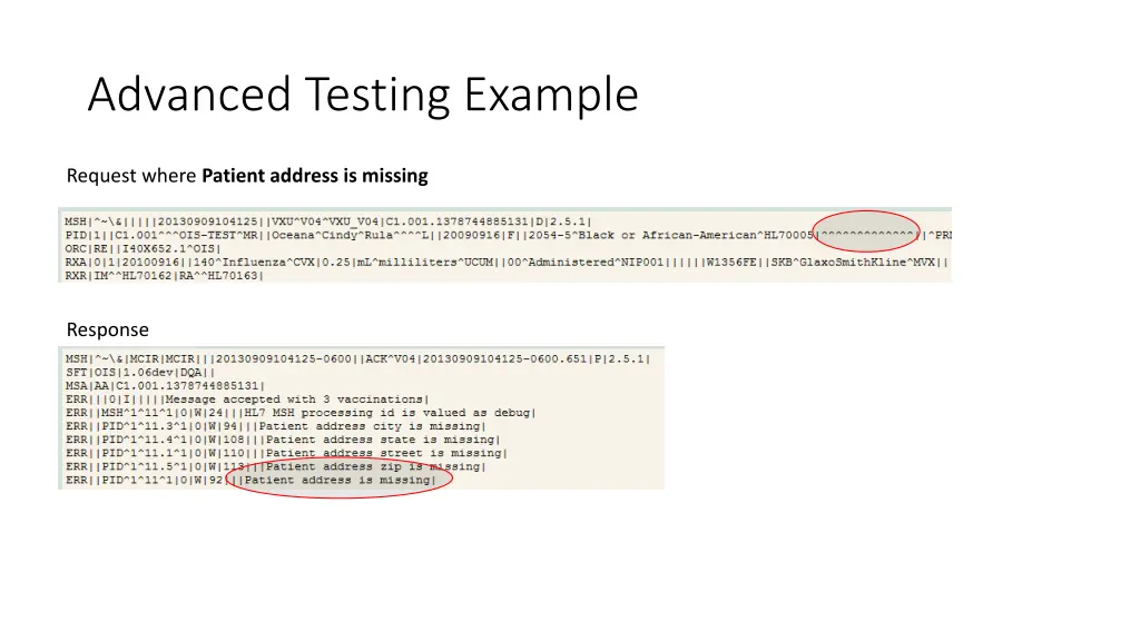 advanced testing example