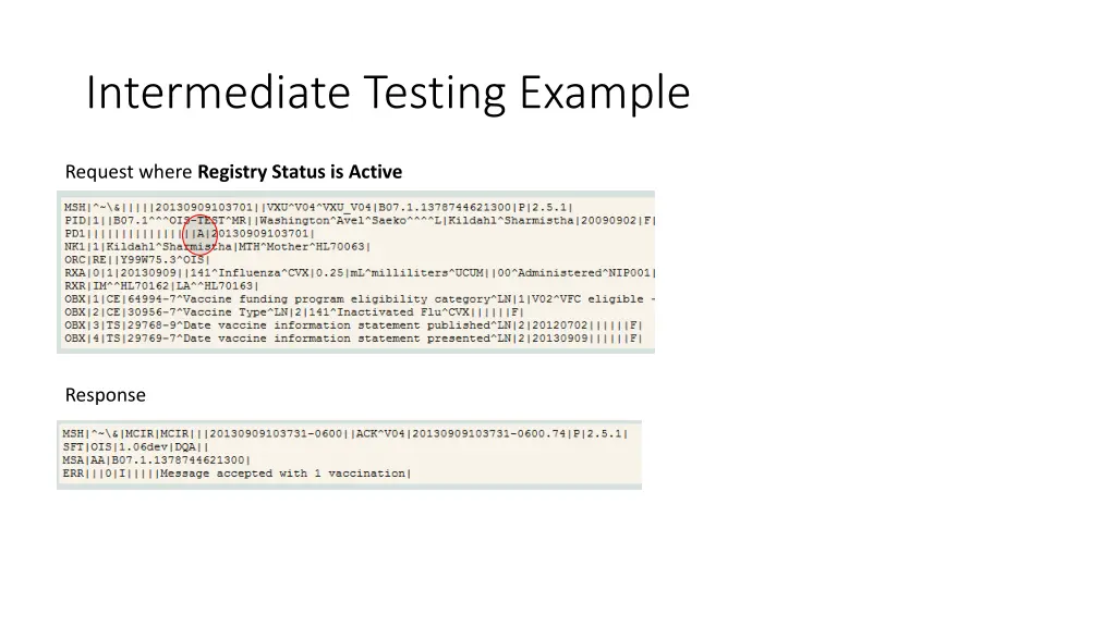 intermediate testing example