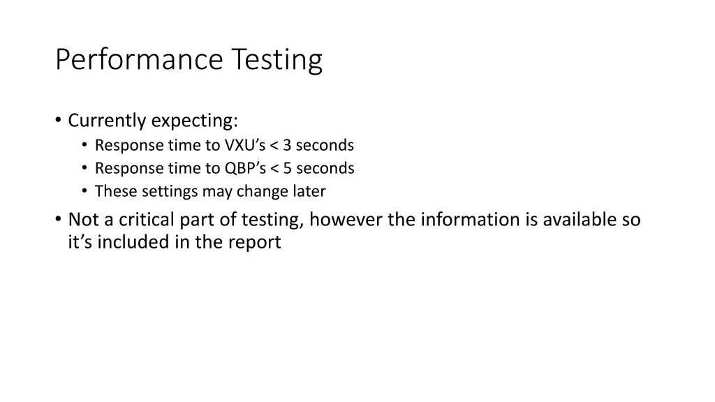 performance testing
