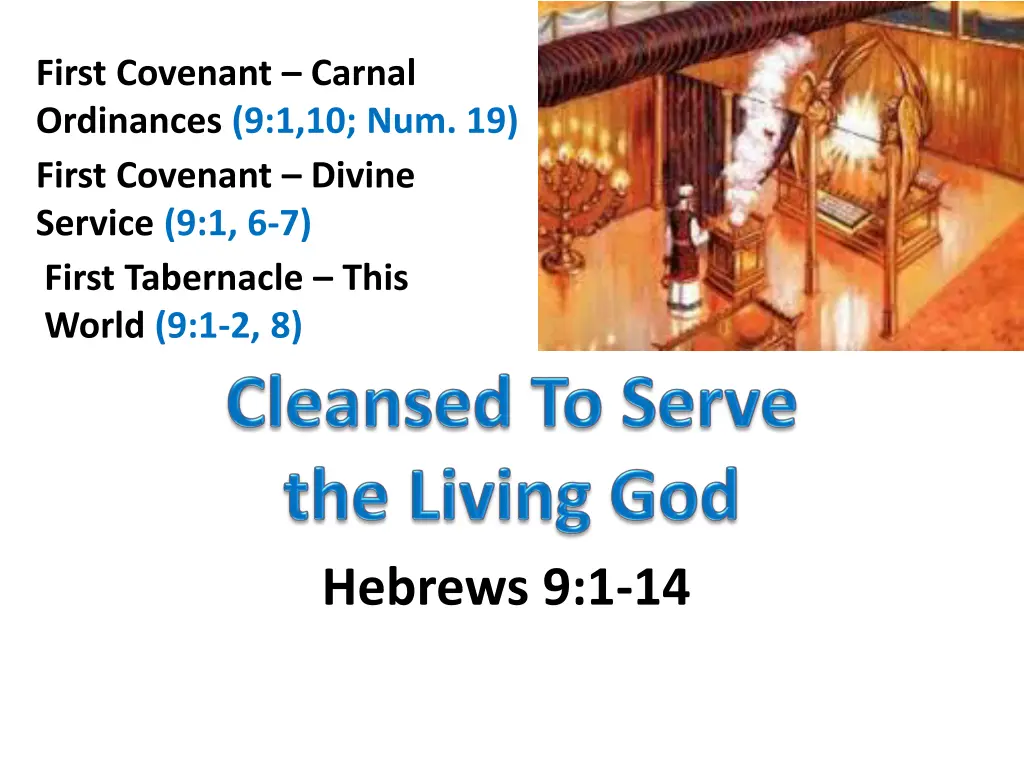 first covenant carnal ordinances 1