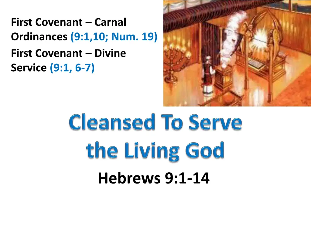 first covenant carnal ordinances